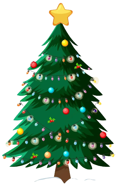 Imagen de arbol de navidad estilo cartoon